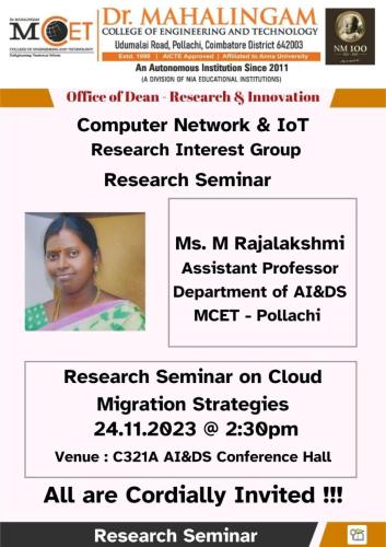 rajalakshmi mam research seminar 2